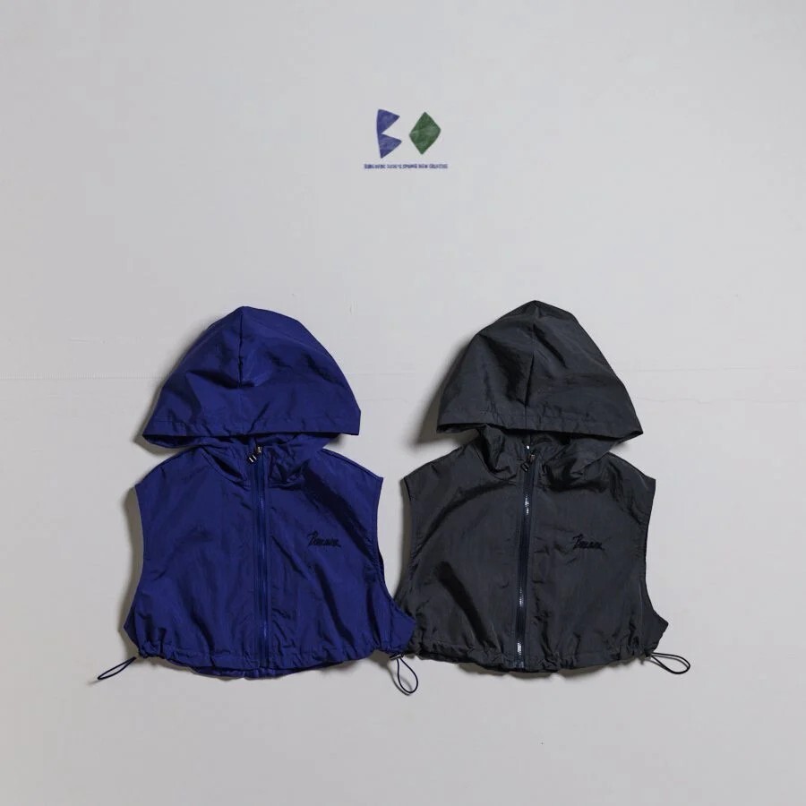 90-160 BN 韓系短版連帽背心 2色