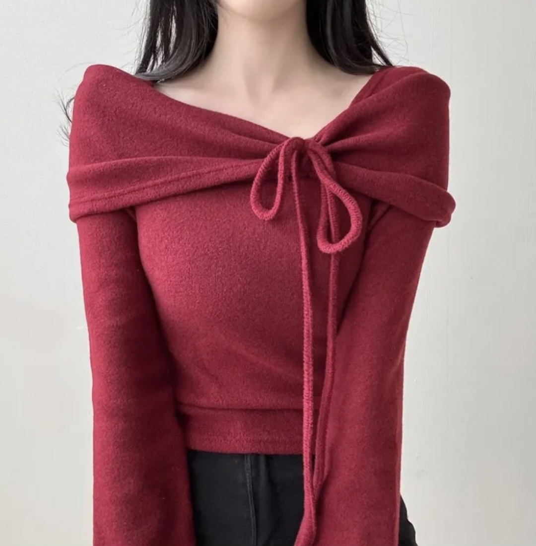 Vley Ribbon Shirring Top