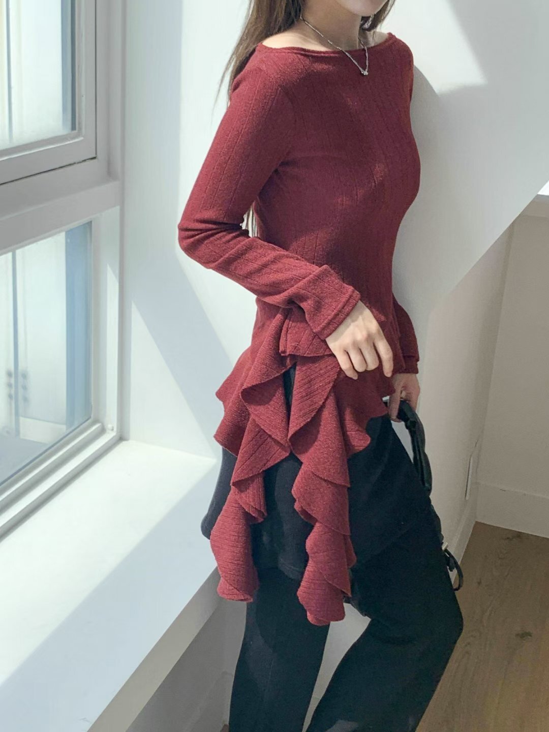 Imprt Frill Knit
