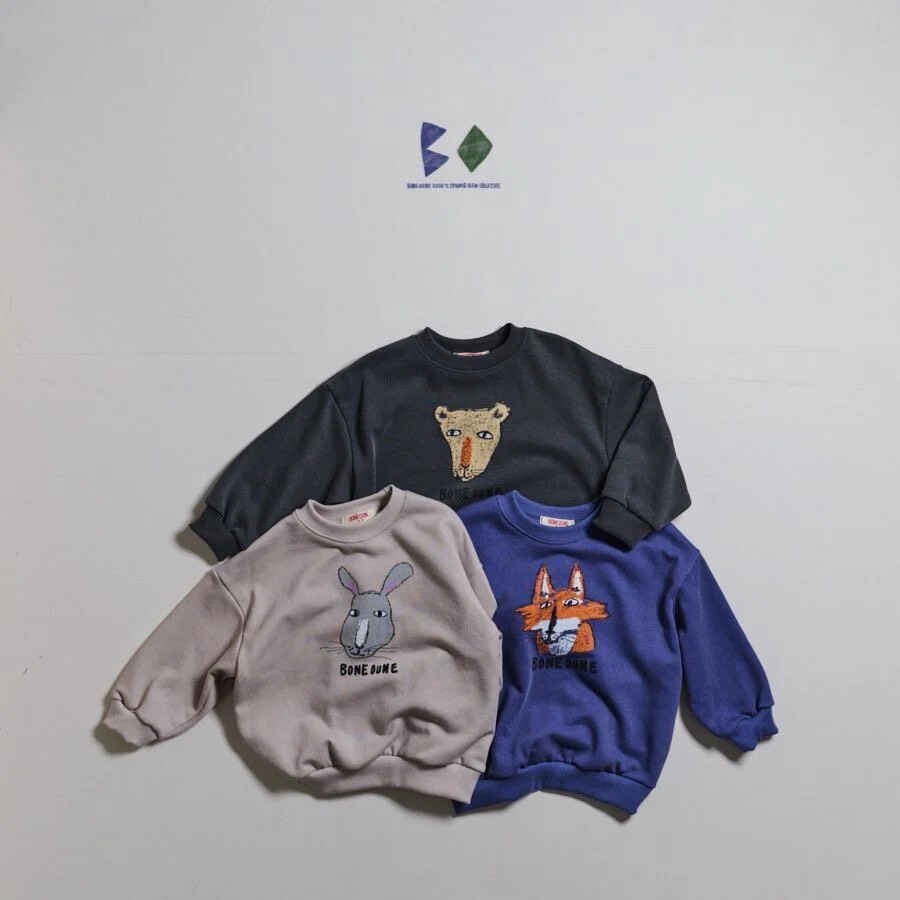 90-160 BN 手繪動物大學T 3色