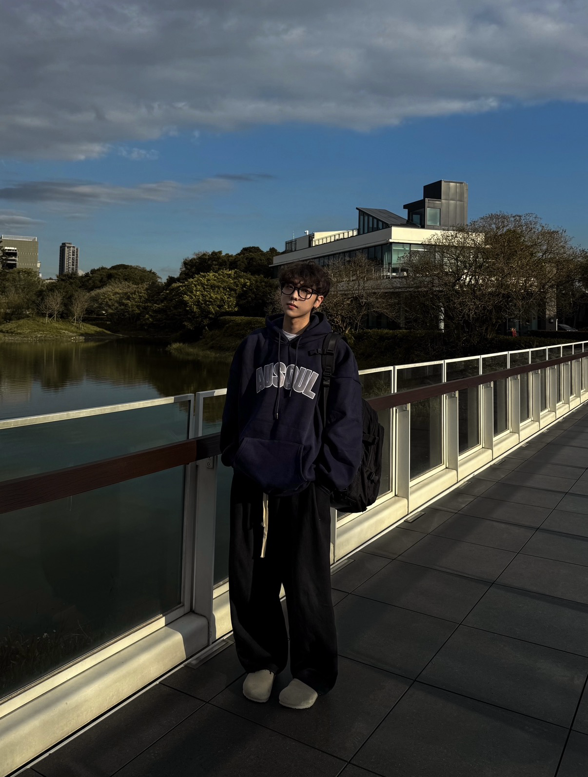 （售完不補）獨家自訂款｜韓系AUSOUL刷毛帽T 寬鬆版型！