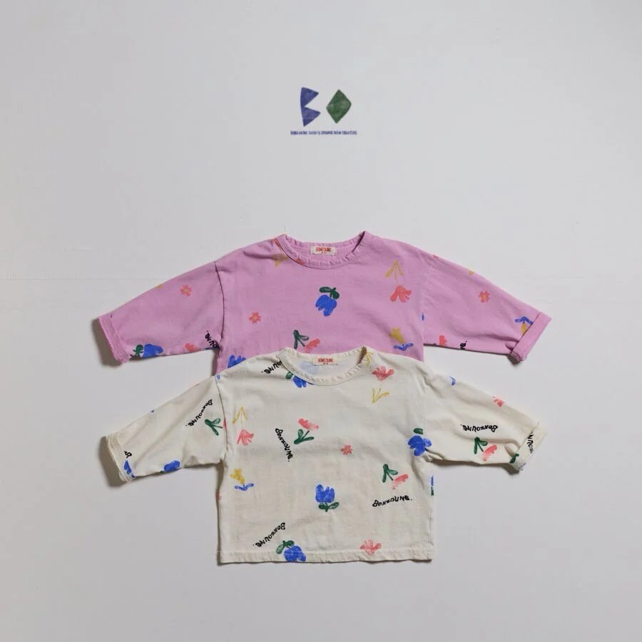 90-160 BN 原創花朵薄T 2色