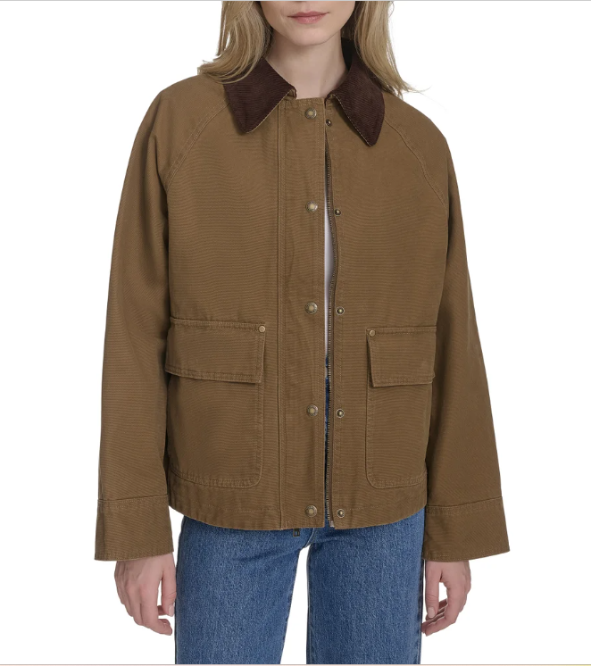 [USW] LEVIS BROWN WOMEN'S CANVAS JACKET, UZZ782 (UZZ782)