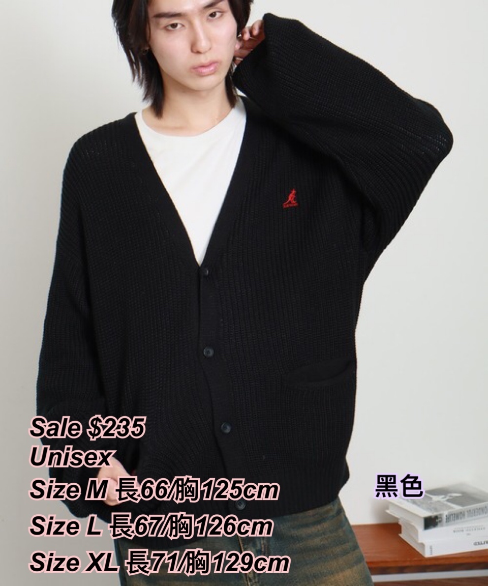 260206 Kangol 針織扣鈕外套 / 4 色