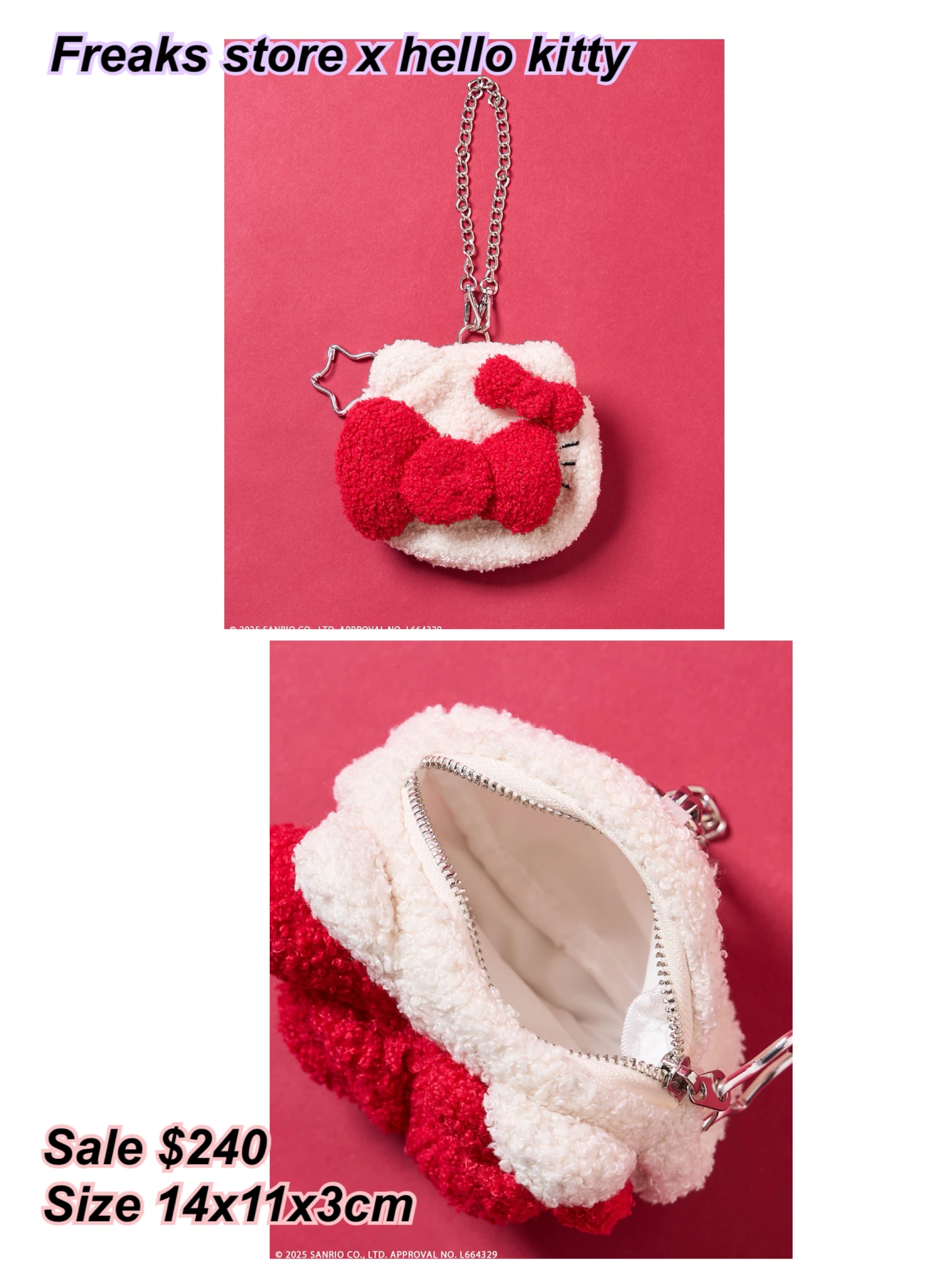 Freaks store x hello Kitty zip purse(  m size )/2 色