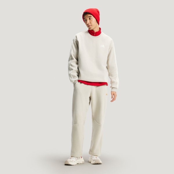 Adidas 愛迪達 St 3st Swt KR2515 男 長袖上衣 休閒長袖 灰 白 亞版