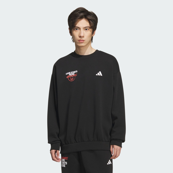 Adidas 愛迪達 Gsh Crew KC2787 男 長袖上衣 休閒長袖 黑 白 亞版