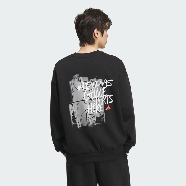 Adidas 愛迪達 Gsh Crew KC2787 男 長袖上衣 休閒長袖 黑 白 亞版