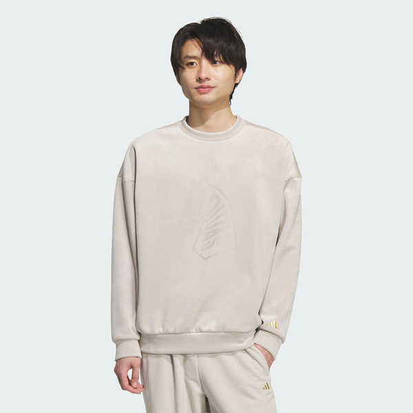 Adidas 愛迪達 Nyr Gfx Swt KE4068 男 長袖上衣 休閒長袖 米 金 亞版