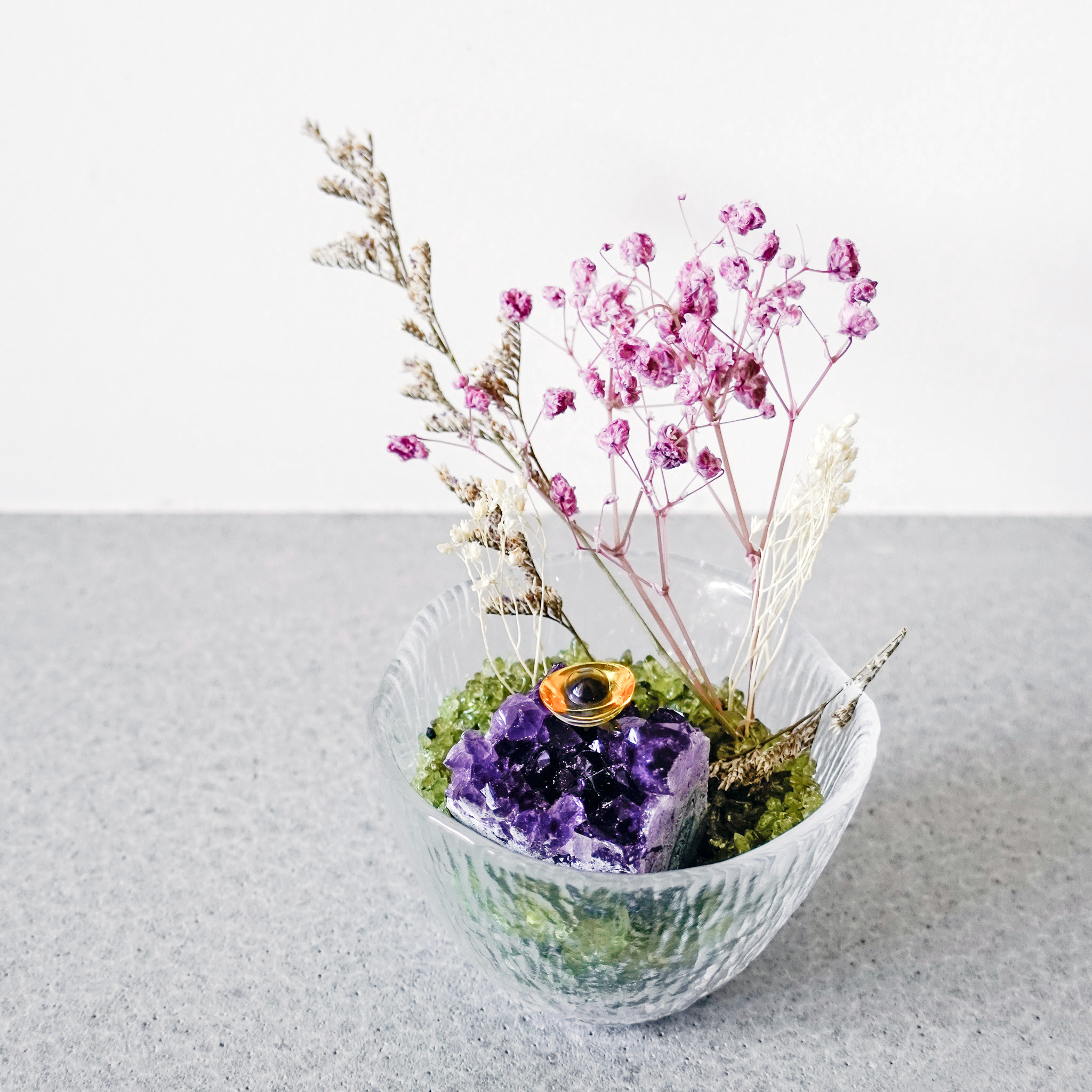 療癒能量水晶花園組 烏拉圭原礦紫水晶