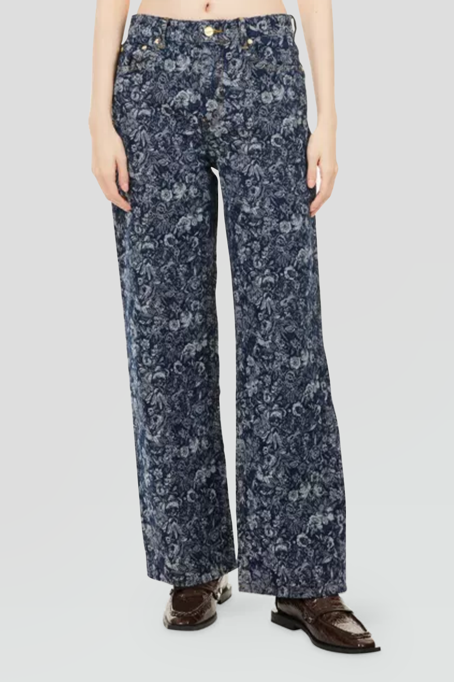 GANNI｜TAPESTRY 織錦丹寧長褲