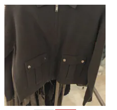 [S] DKNY BLACK ZIP UP SWEATER JACKET, P5JXAB60-BLK (SD1644)