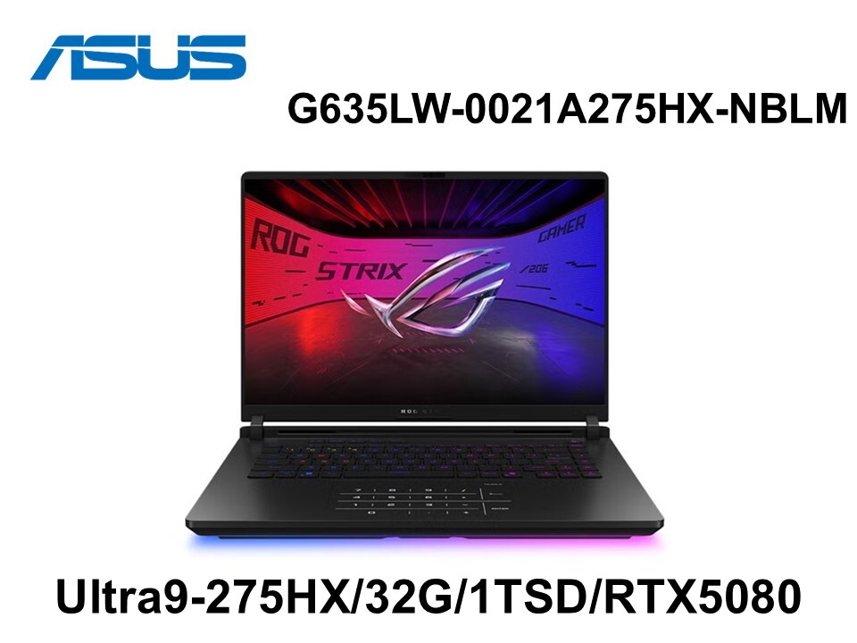 ASUS G635LW-0021A275HX-NBLM 闇夜黑 16吋2.5K電競筆電