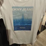 [S] DKNY WHITE SEQUIN GRAPHIC LOGO TEE, DJ6T1693-QI7 (SD1655)