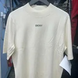 [S] DKNY MOCK NECK LOGO SWEATER,EGGNOG/BLACK, DJ4R0451-A9Z (SD1657)