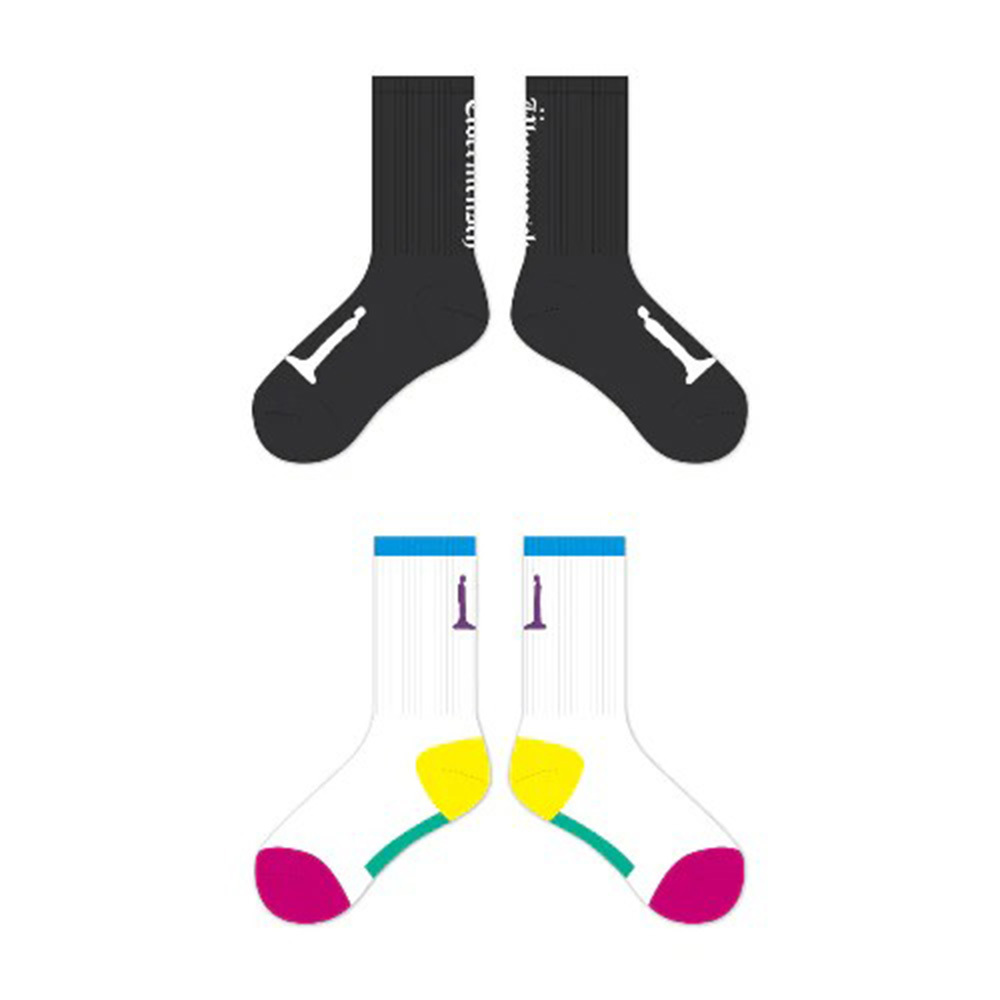 GD G-DRAGON Ubermensch Socks Multicolor B Ver. 權志龍 應援襪子 中筒襪 黑色 彩色