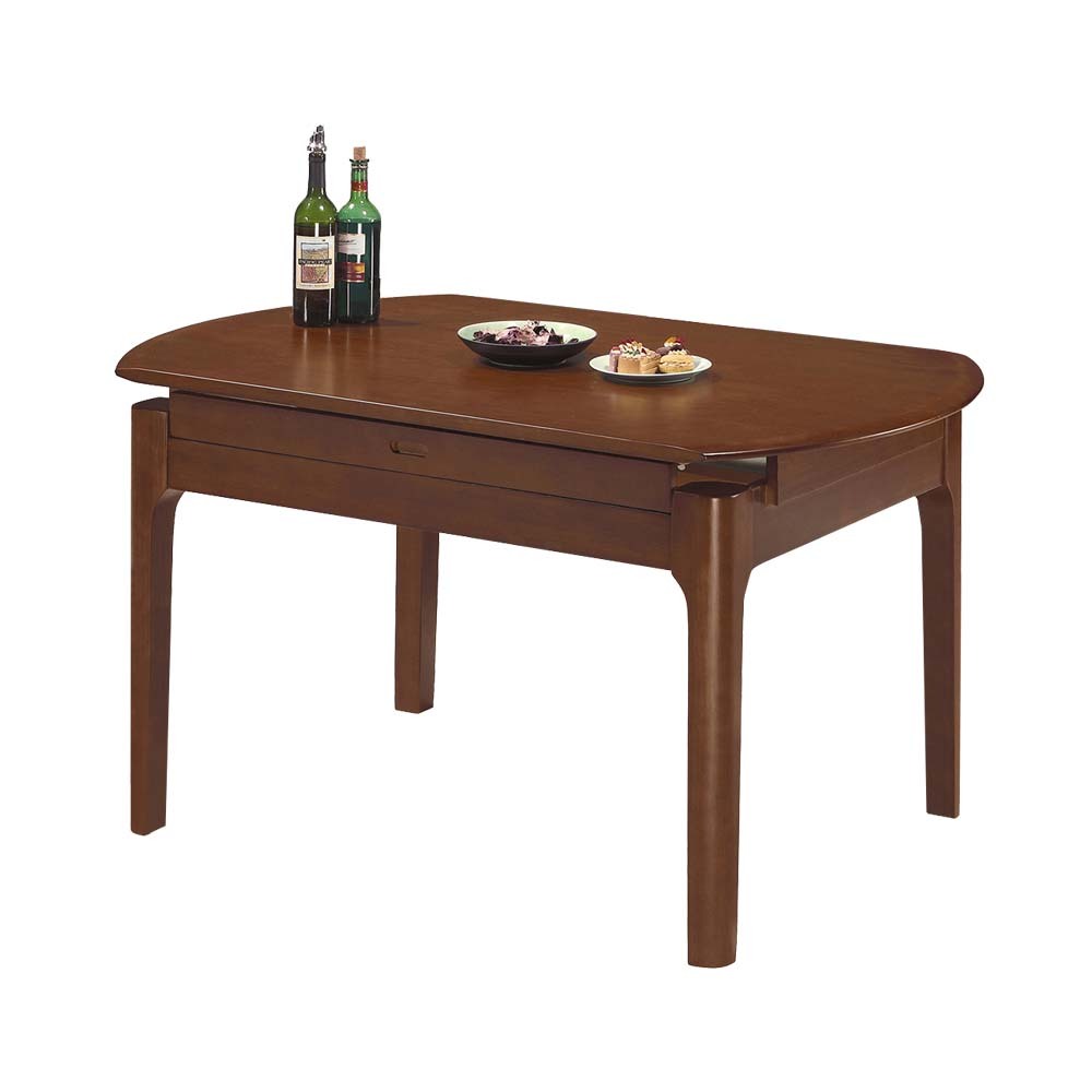 柏蒂家居-安斯4.5尺折合實木餐桌/圓桌