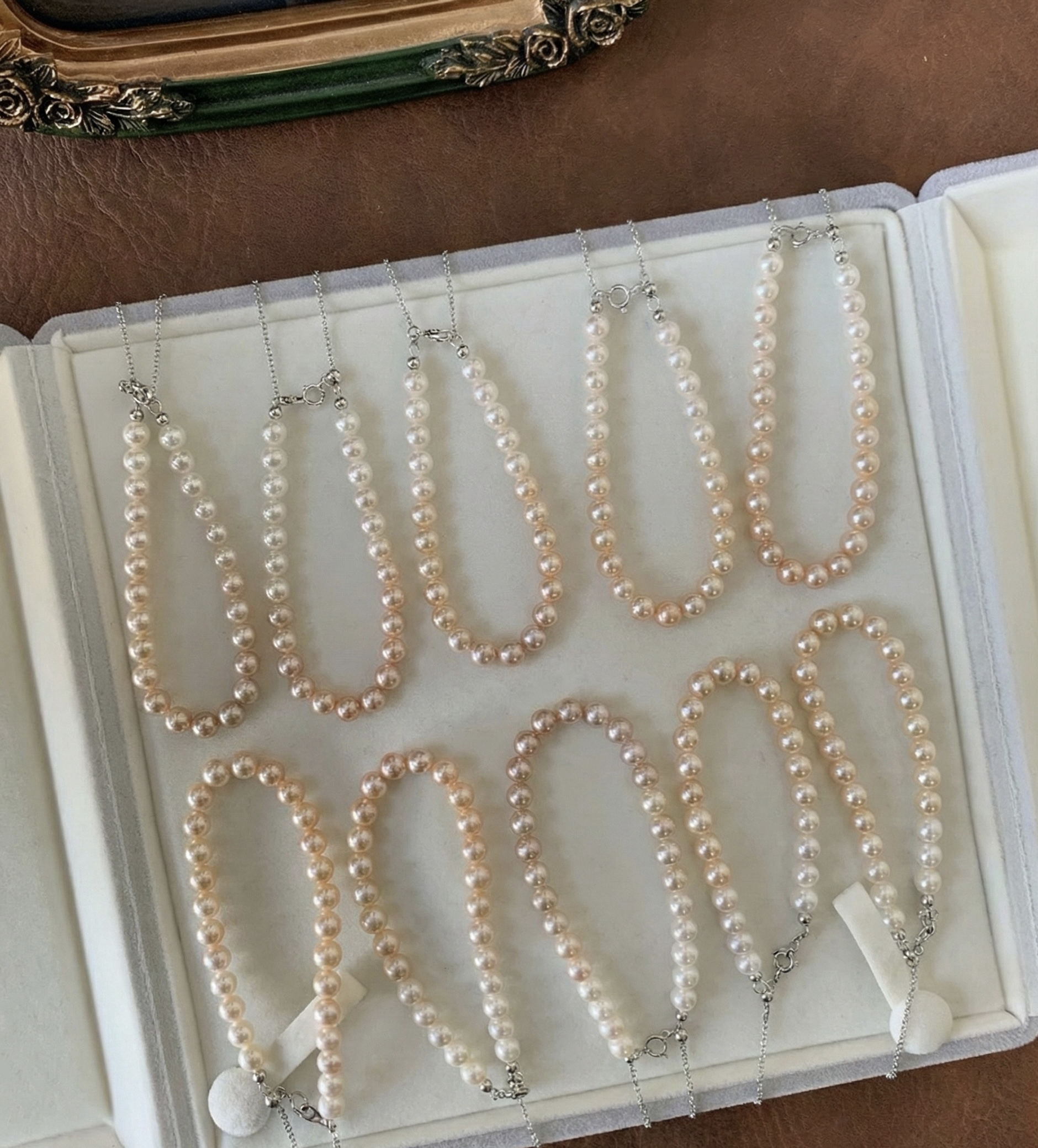 【預購】925純銀 K013107 天然淡水漸變橘珍珠「超級稀有系列」