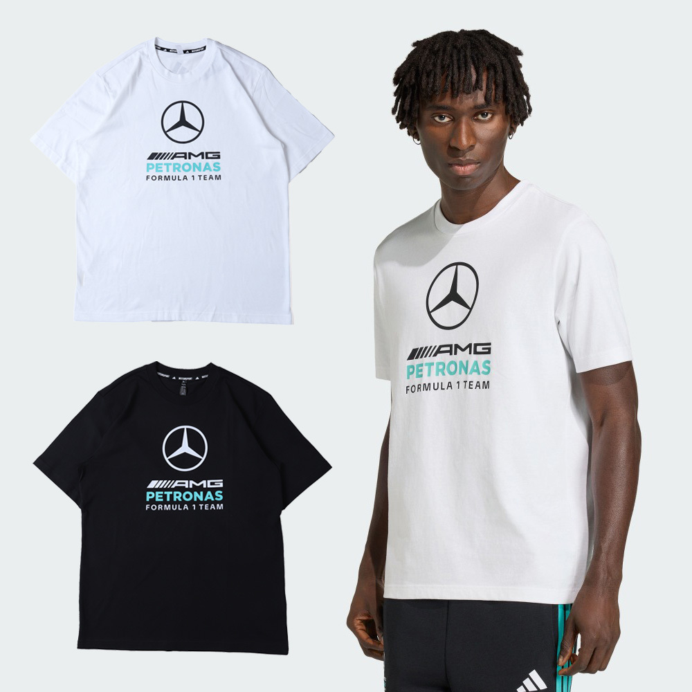 男款 ADIDAS X MERCEDES - AMG PETRONAS F1 黑 白 F1 賓士 賽車 聯名款 短T【KE8163/KE8164】ADF1