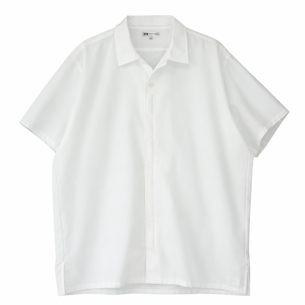 【 Y-3 M SWM MSH SHIRT 極簡短袖襯衫 - 白 】