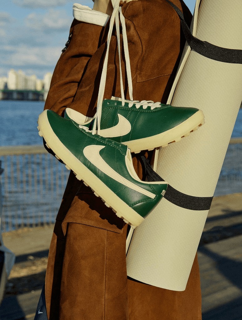 預購┃MEOVV同款 女鞋 Nike Astrograbber Leather 鬆餅格 膠底 復古鞋 運動鞋 綠色