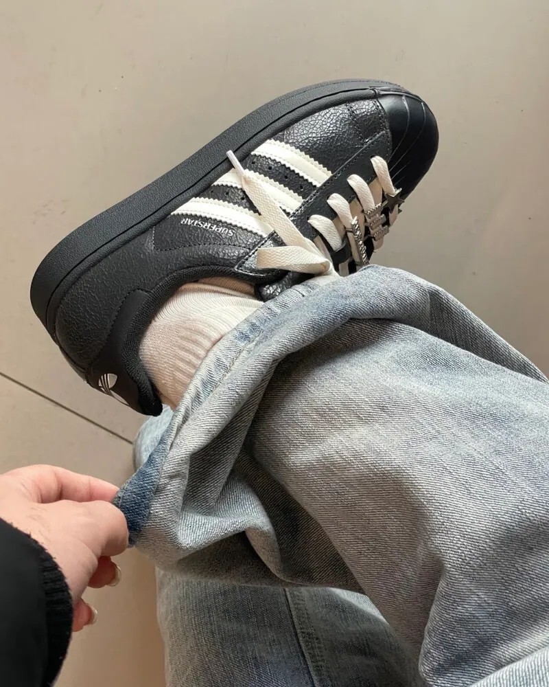 ADIDAS SUPERSTAR II 貝殼頭 星星曜石黑