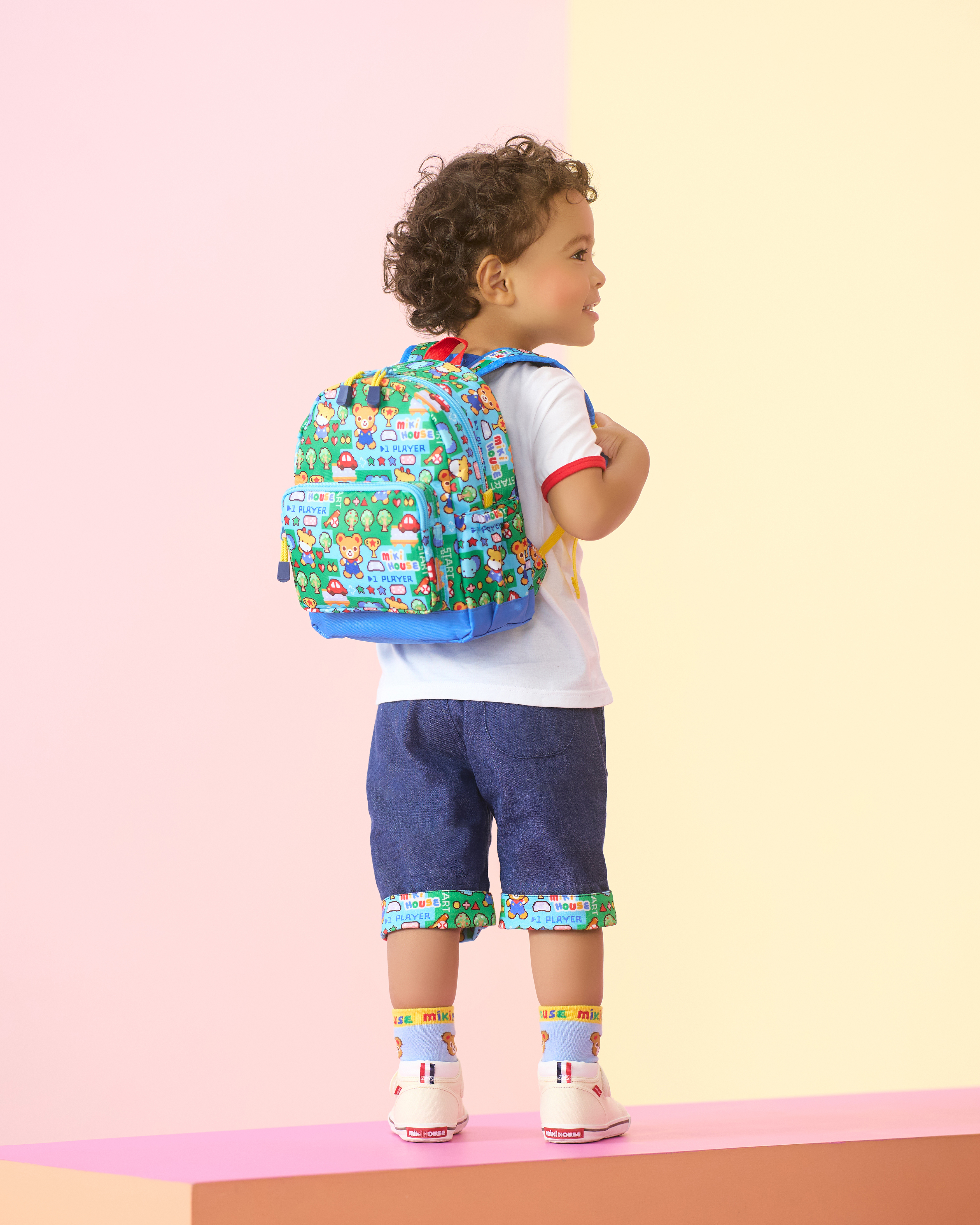 像素風遊戲雙肩包-多色