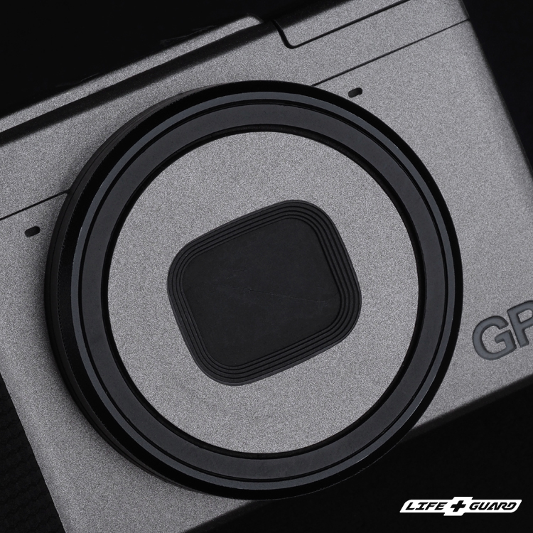 LIFE+GUARD RICOH GR II GR2 相機貼膜細節特寫，霧鈦質感設計