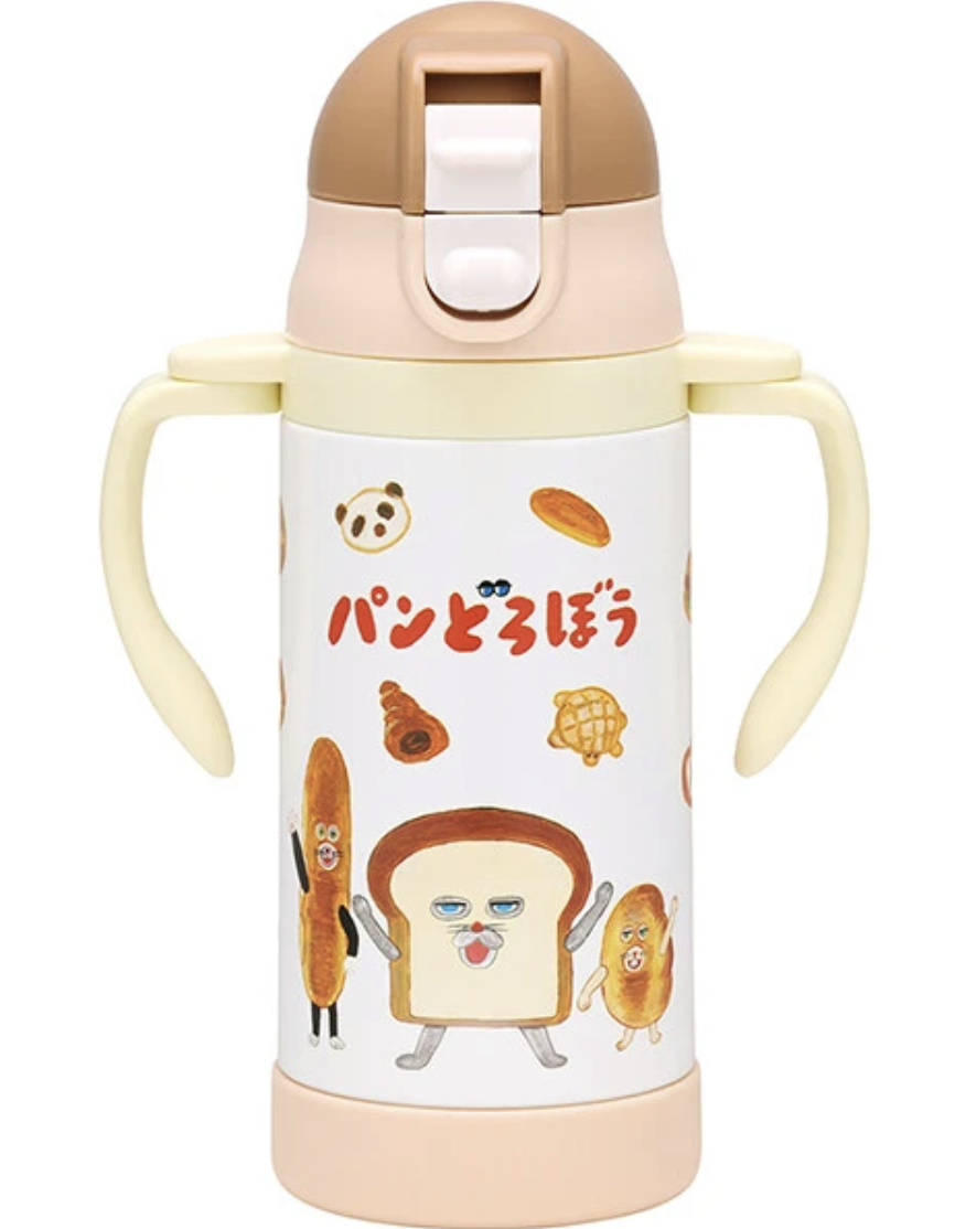 Skater 超輕雙向吸管不鏽鋼水杯 350ml -麵包小偷 STWM3N