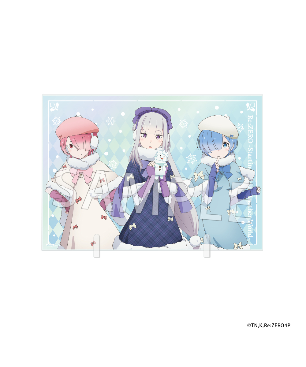 預購-「Re:從零開始的異世界生活」閃亮亮壓克力板 Winter Snow ver.【日本進口精品】