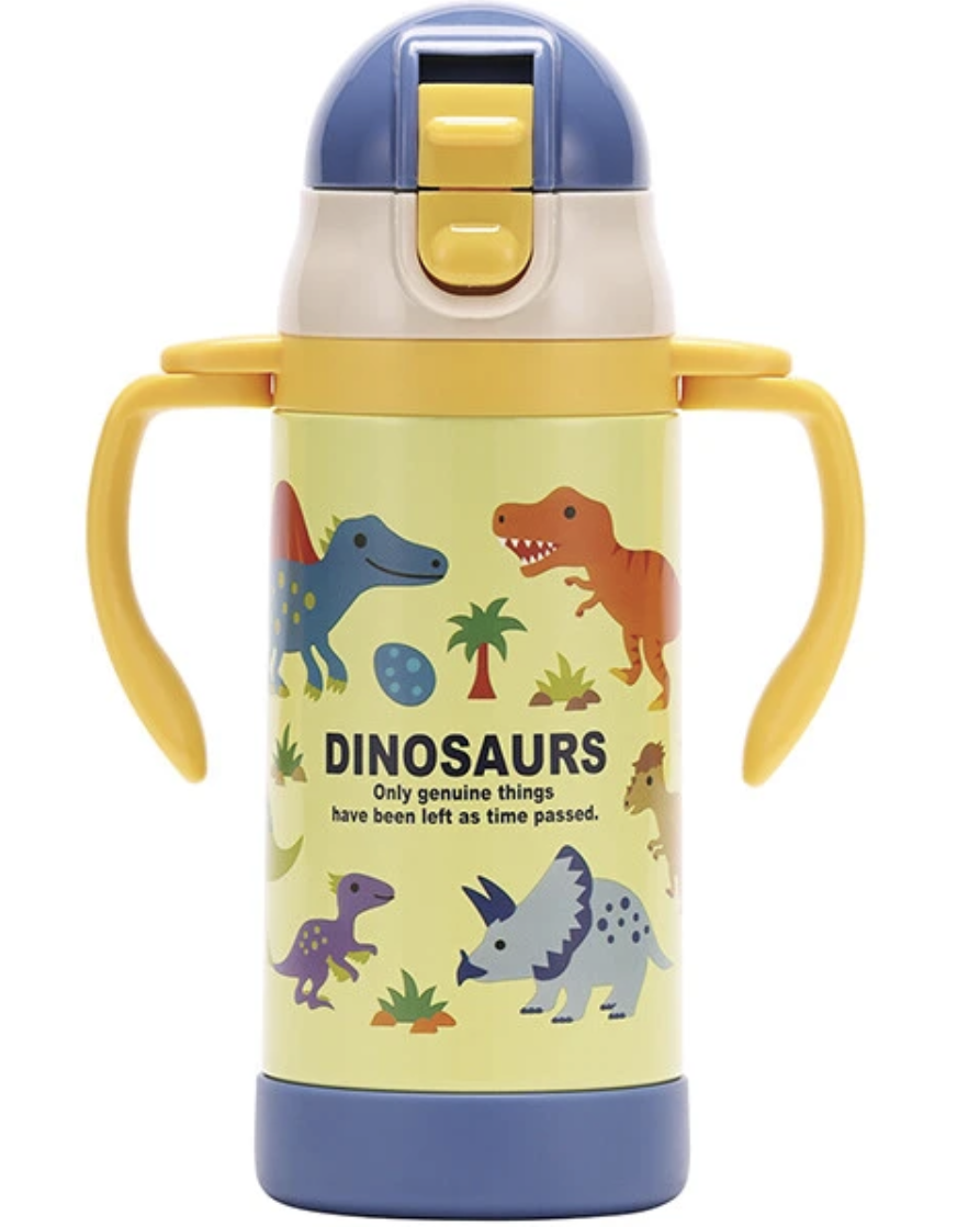 Skater 超輕雙向吸管不鏽鋼水杯 350ml -恐龍 STWM3N