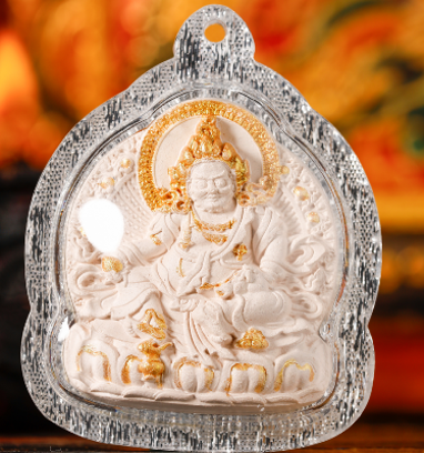 0207XZ09-雪堆白唐卡-香灰點金擦黃財神（A9）