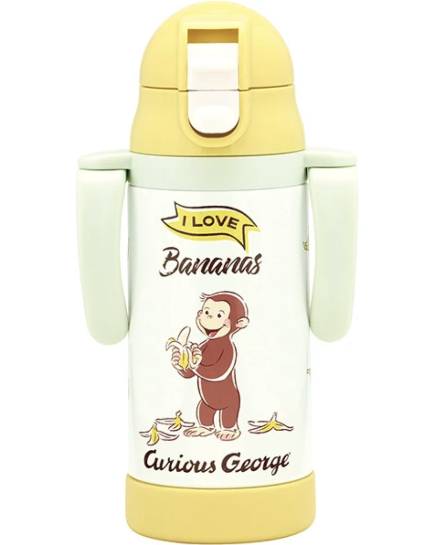 Skater 超輕雙向吸管不鏽鋼水杯 350ml -curious George STWM3N