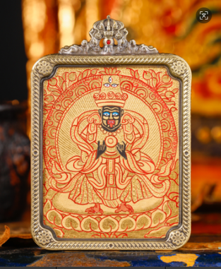 0207XZ14-雪堆白唐卡-金唐紮基方卡（A14）