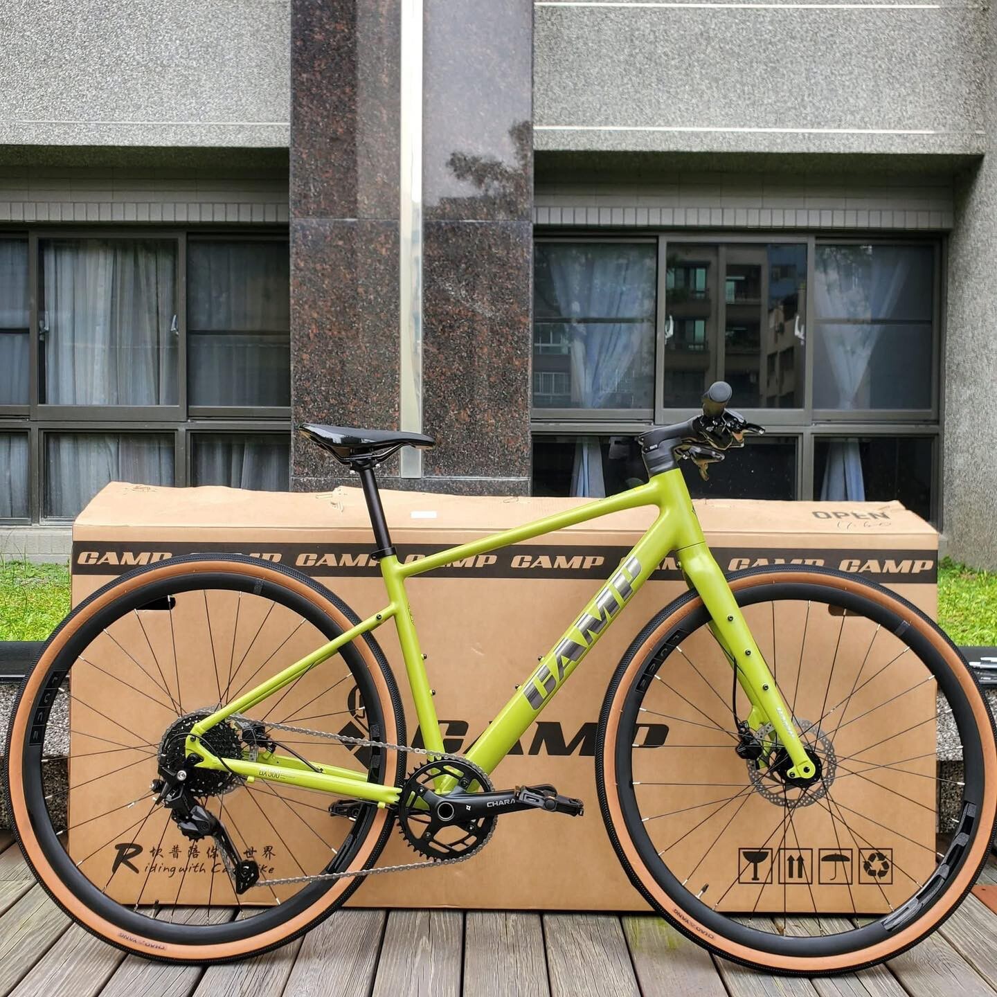 CAMP 坎普 GX300 平把城市公路礫石自行車 /消光綠