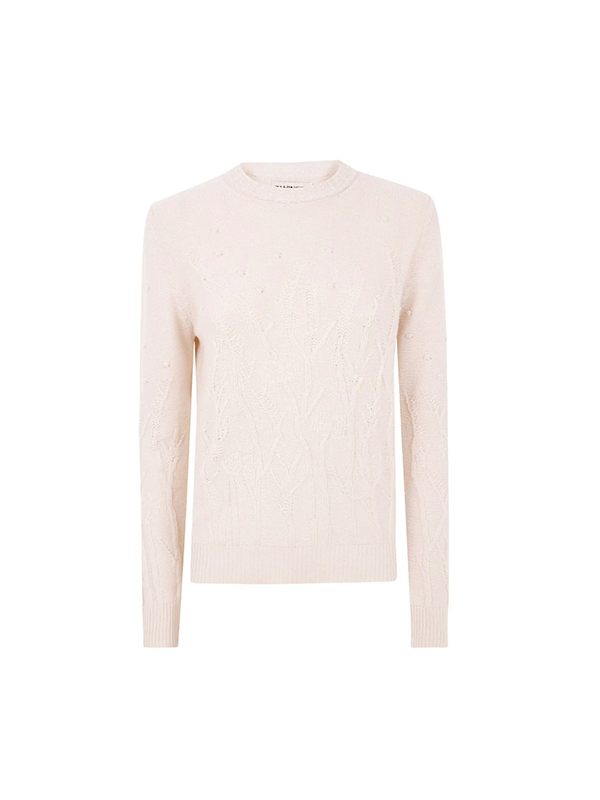 TWIN-SET 樹枝織紋圓領毛衣