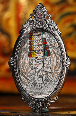 0207XZ61-雪堆白唐卡-橢圓銀唐大白傘（A61）