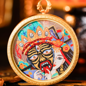 0207XZ63-雪堆白唐卡-3.5菩提葉前世今生（A63）