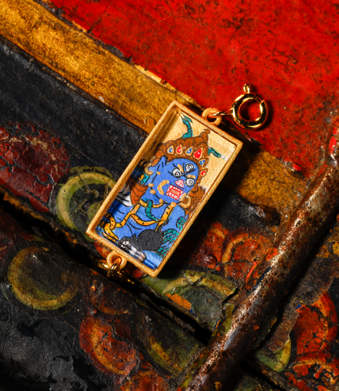 0207XZ66-雪堆白唐卡-1*2黑財神銀卡卡（A66）