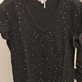 [S] DKNY BLACK STUDDED TEE, DK15SW2055-BLK (SD1668)