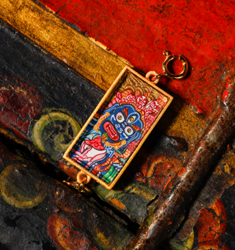 0207XZ67-雪堆白唐卡-1*2大黑天銀卡卡（A67）