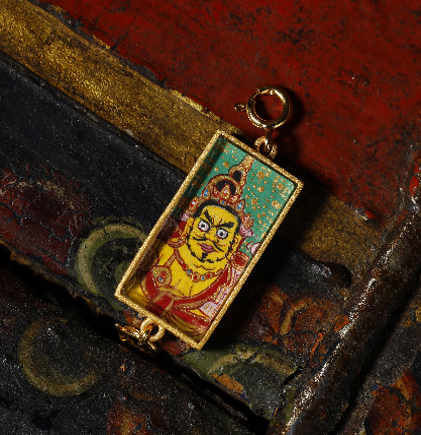 0207XZ71-雪堆白唐卡-1*3黃財神銀卡卡（A71）