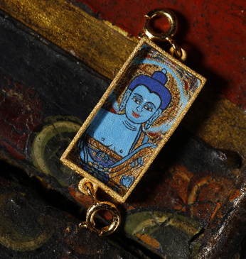 0207XZ75-雪堆白唐卡-1*7藥師銀卡卡（A75）