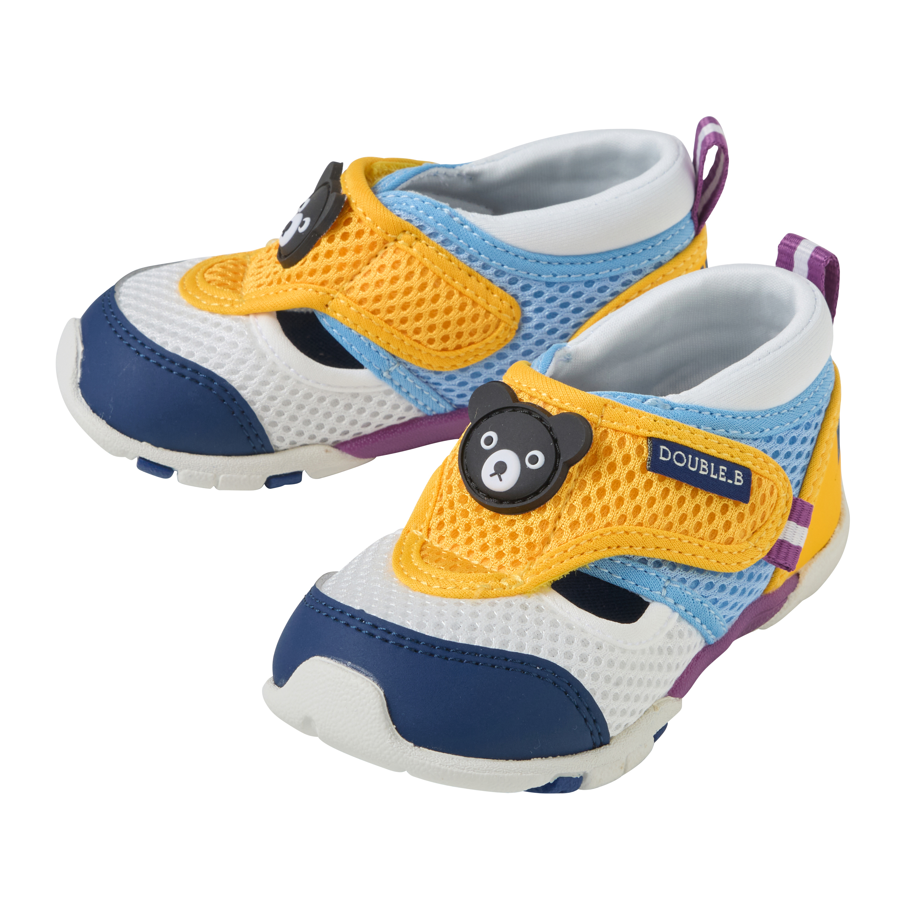 DOUBLE_B夏日網眼二段鞋-海軍藍&白