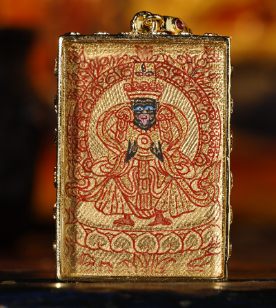 0207XZ83-雪堆白唐卡-2.4*3.4雙面金卡紮基拉姆（A83）