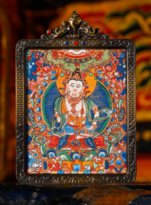 0207XZ98-雪堆白唐卡-藏卡金剛薩埵（A98）