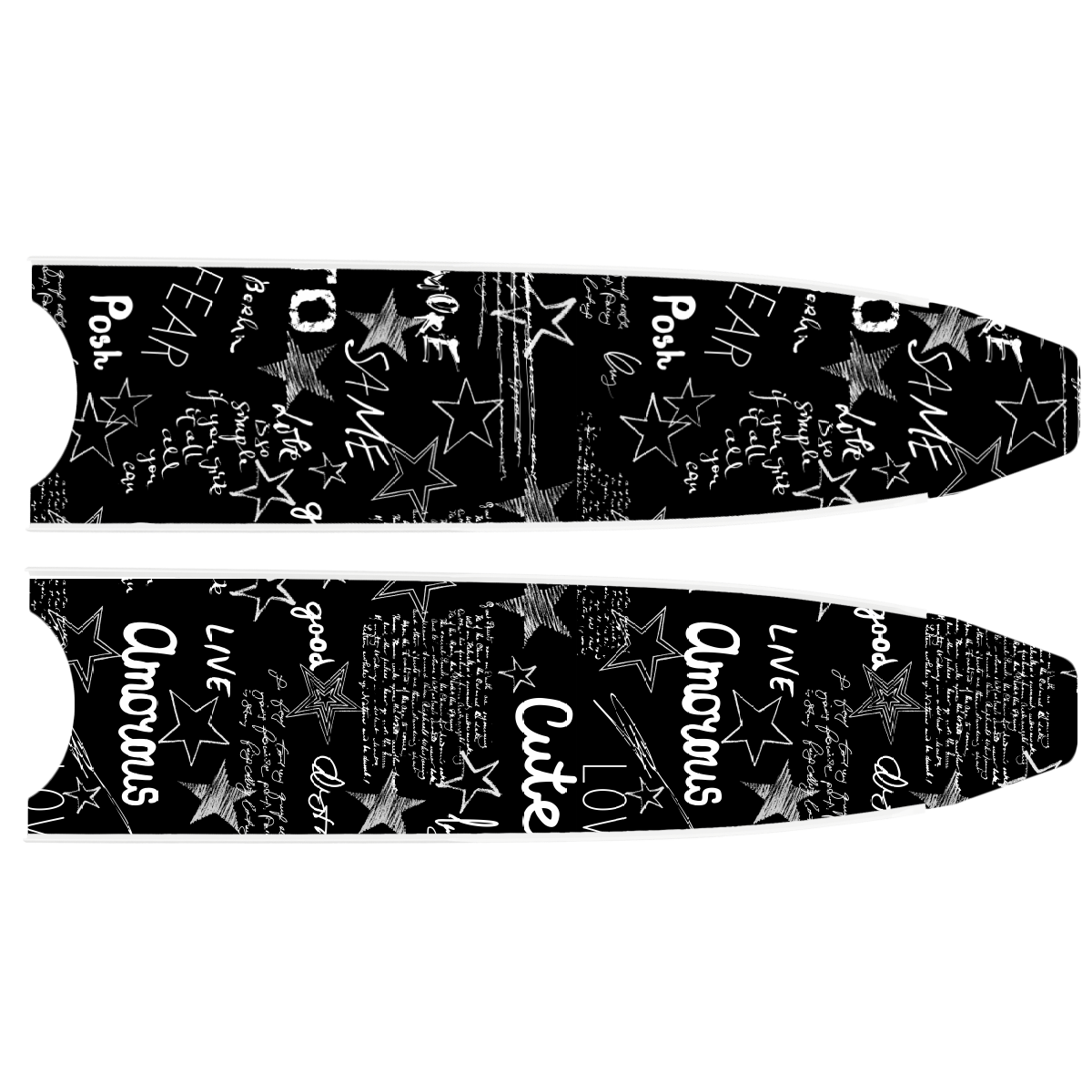 LEADERFINS - 玻璃纖維長蛙板：【限量款】都會字形