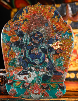 0207XZ118-雪堆白唐卡-冰箱貼大黑天（A118）