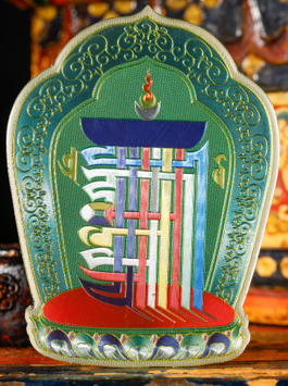 0207XZ119-雪堆白唐卡-冰箱貼十相自在（A119）