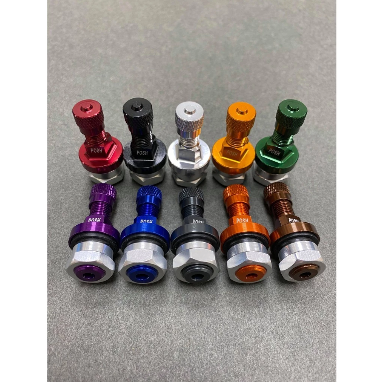 【POSH】氣嘴 L型 I型 風嘴頭 直頭 彎頭 10mm孔位 多色 全車系通用